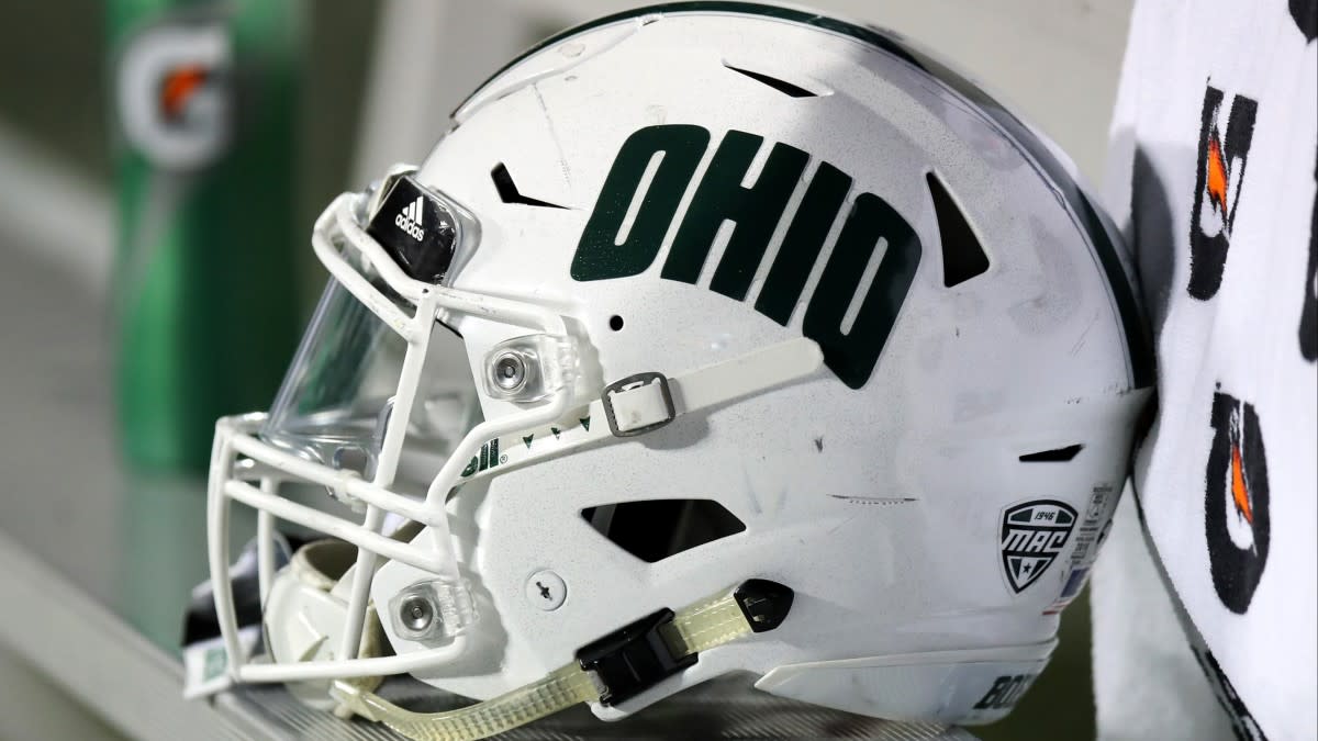 Ohio Bobcats White Football Helmet