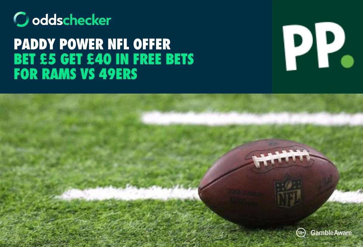 Paddy Power NFL Offer: Bet £5, Get £40 for 49ers vs Rams Live on Netflix