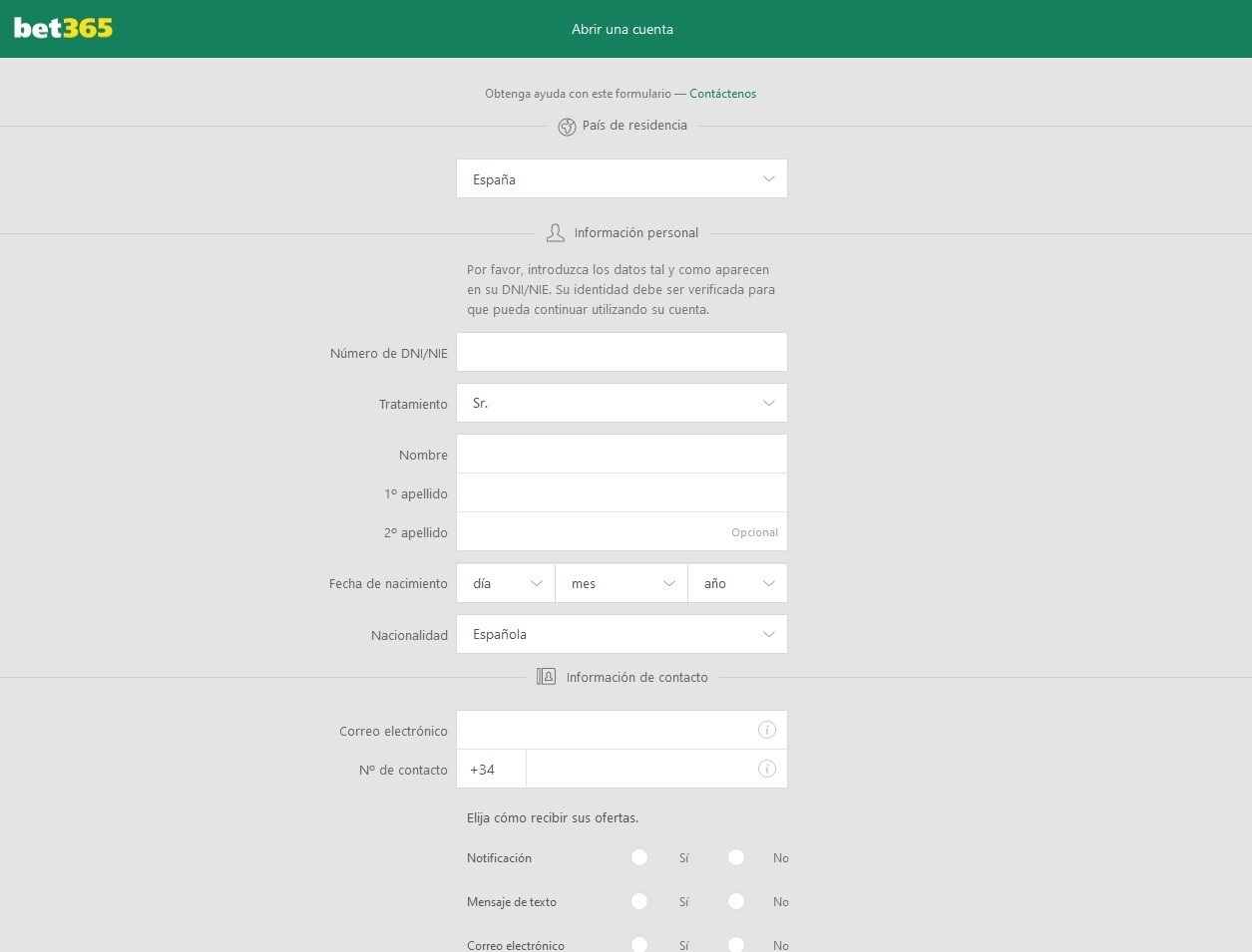 Bet365 registro
