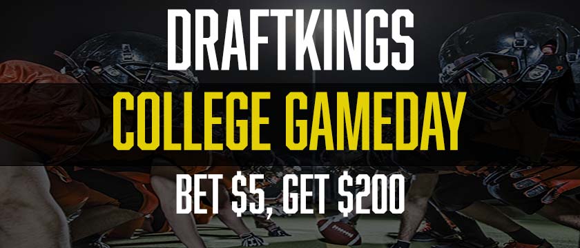 DraftKings College Game Day Bet $5, Get $200