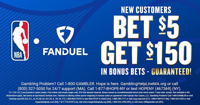 FanDuel Promo Code: Bet $5, Get $150 on Any NBA Playoffs Game Tonight