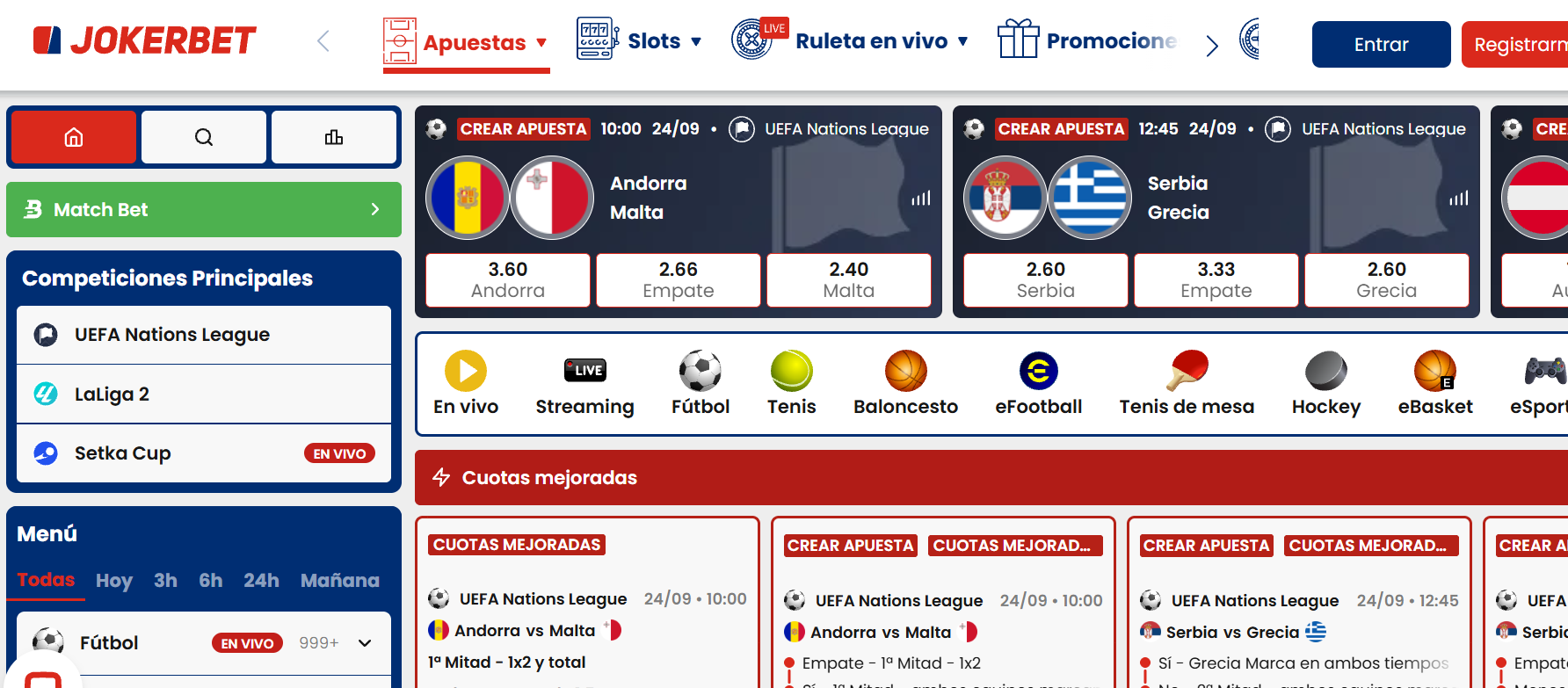Apuestas deportivas JOKERBET