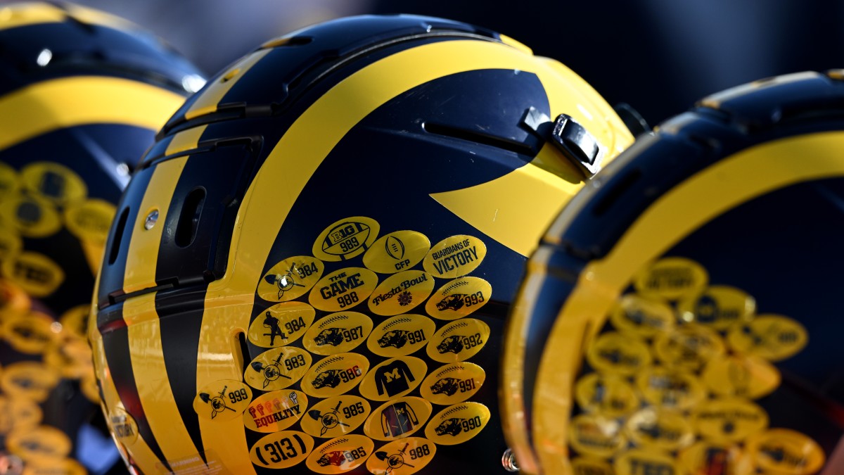 Michigan Wolverines Helmets Group
