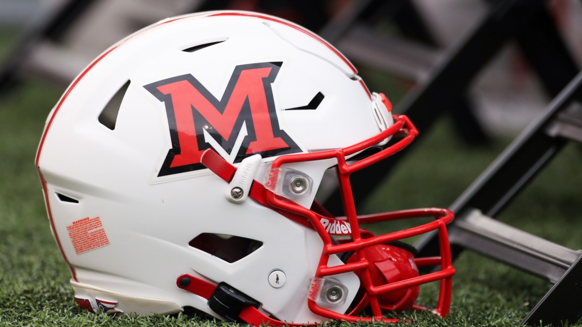 Miami ohio hot sale football helmet