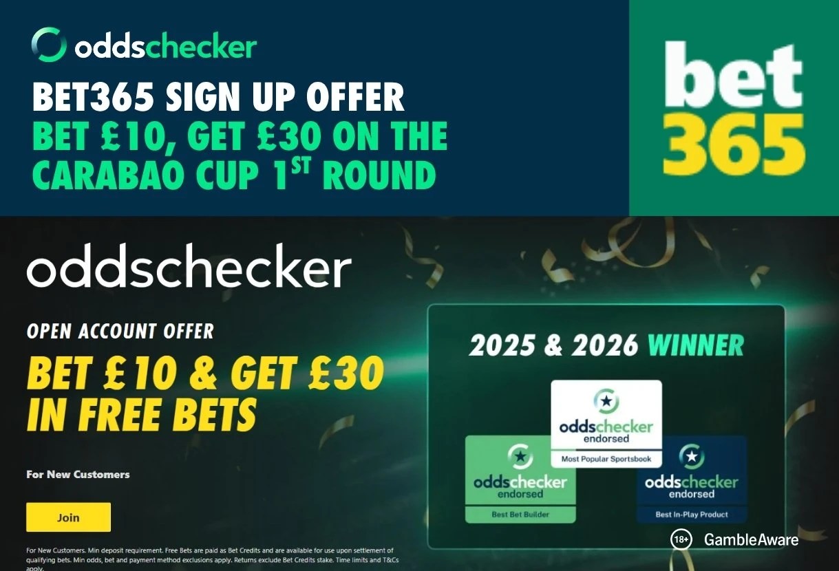 bet365 Carabao Cup Offer: Bet £10, Get £30 on the First Round