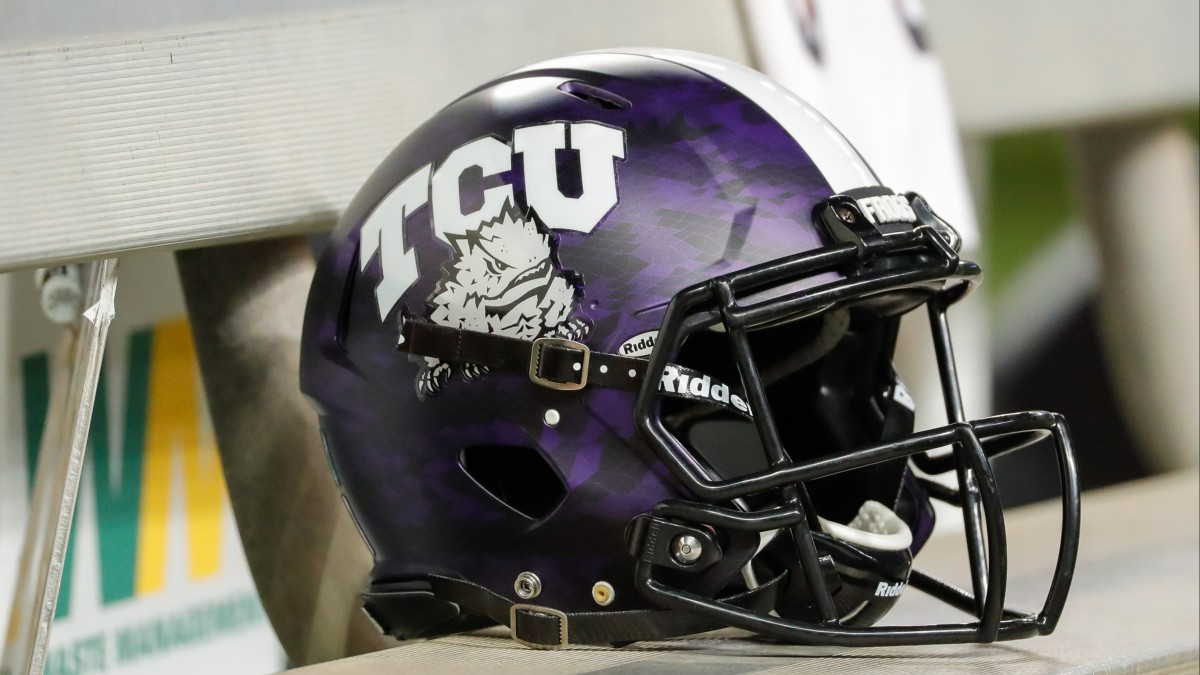 TCU Purple Football Helmet