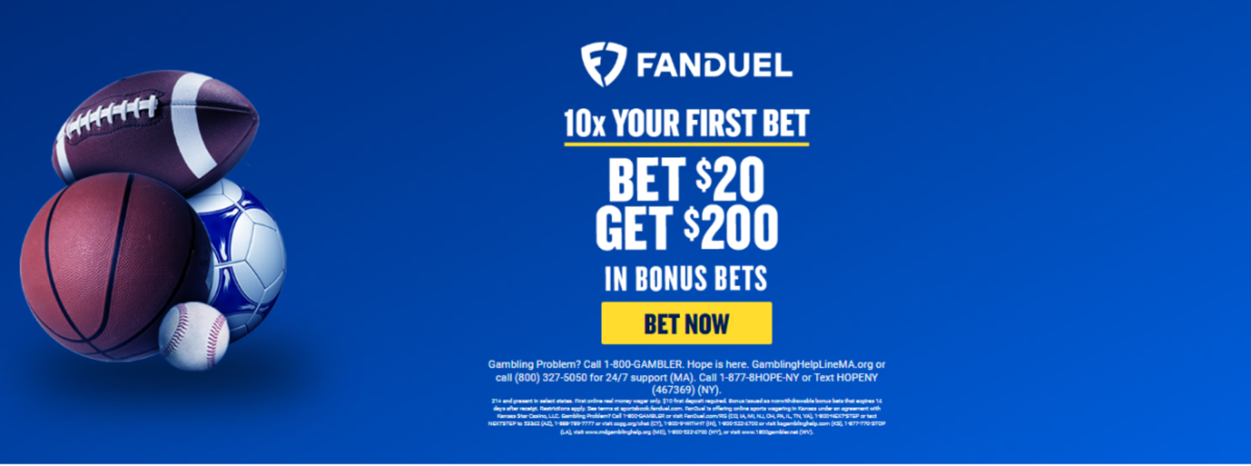 FanDuel Bet $20, $200