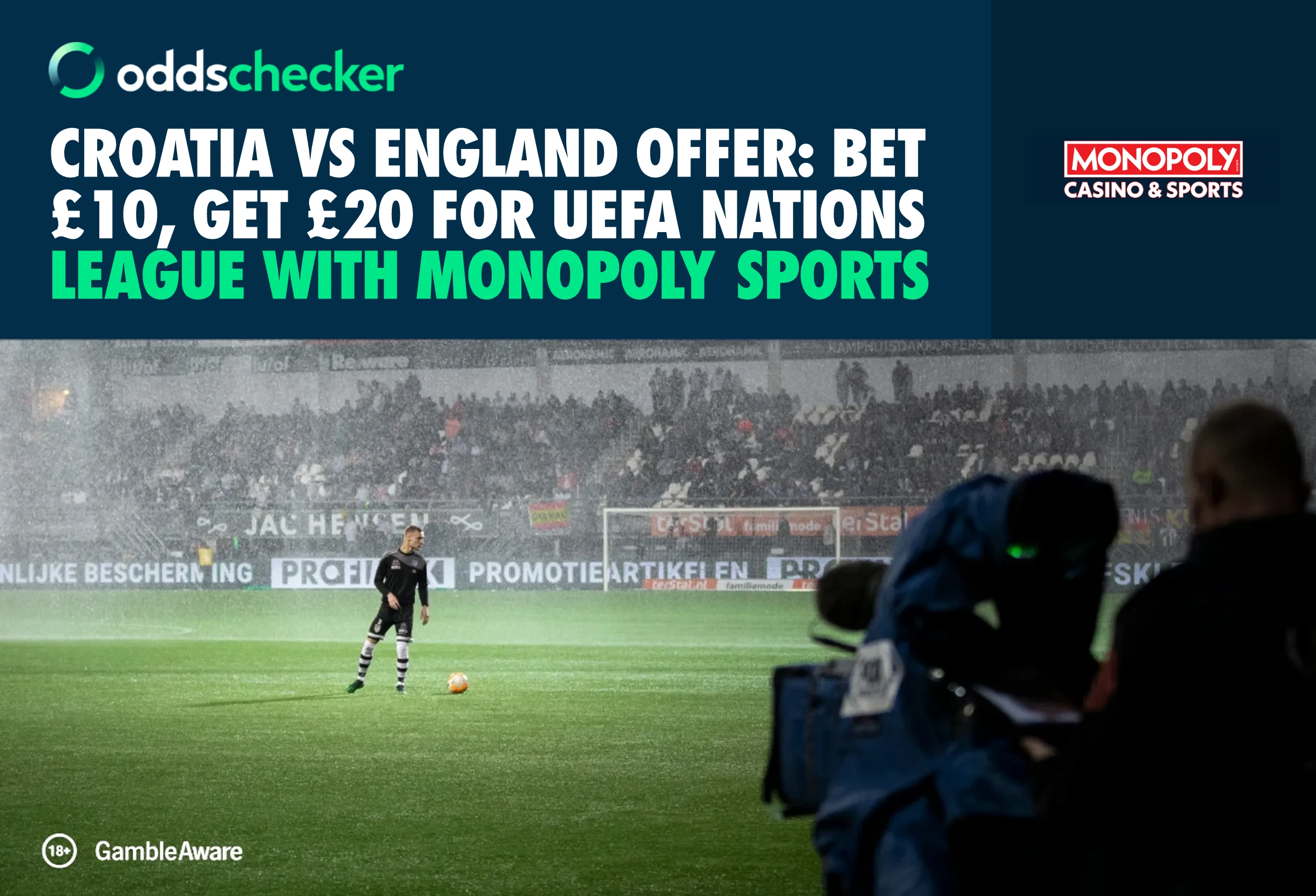 Croatia vs England Offer: Bet £10, Get £20 for UEFA Nations League with Monopoly Sports
