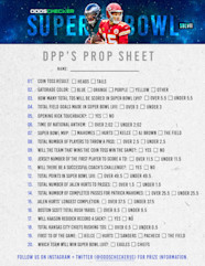 Super Bowl Prop Sheet The Best Printable Super Bowl Prop Sheet For 