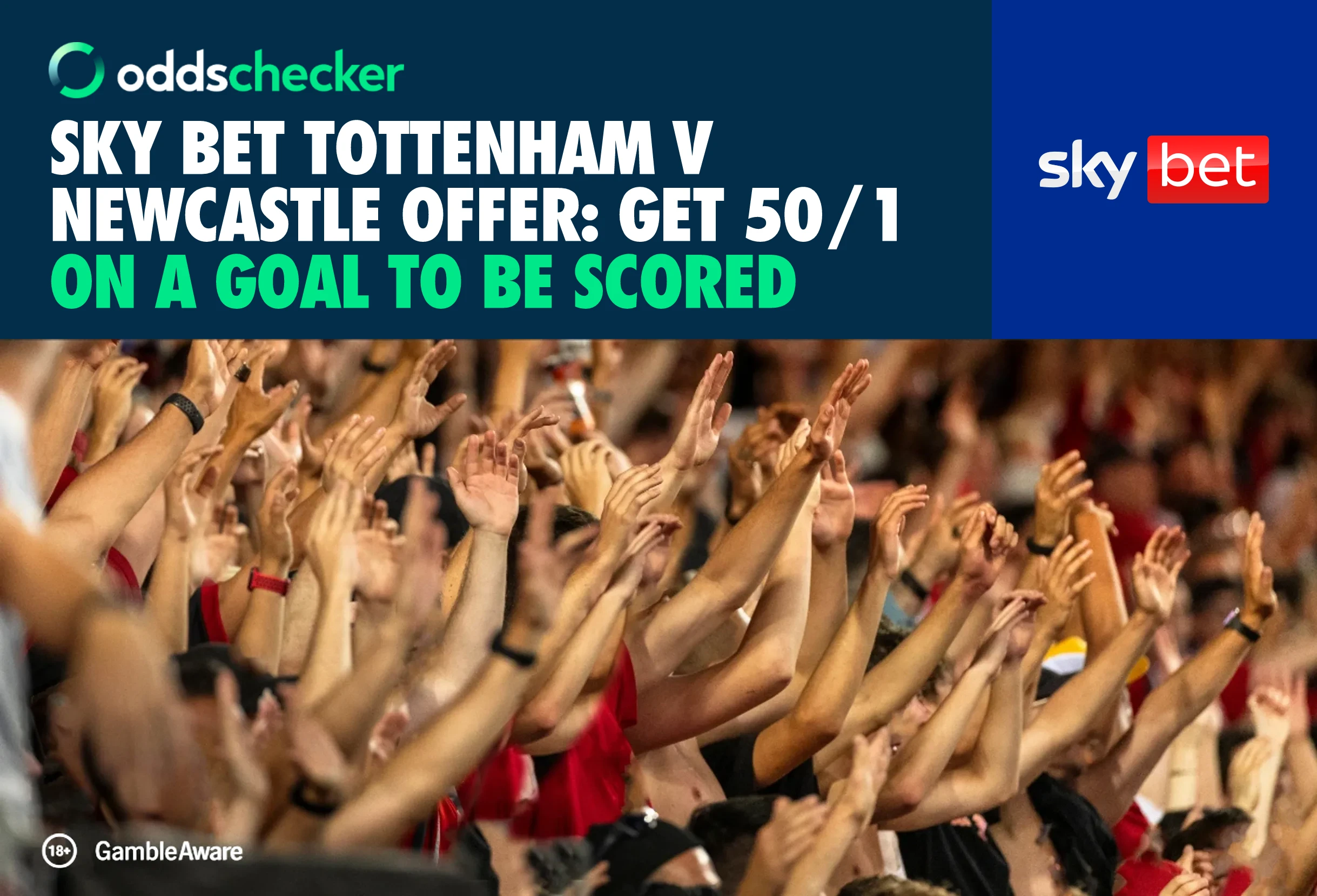Sky Bet Sign Up Offer: Get 50/1 on a Goal to be Scored in Tottenham v Newcastle