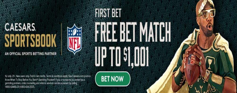 Caesars promo code: SLMLIVE1000 for $1,000 bet on MNF 