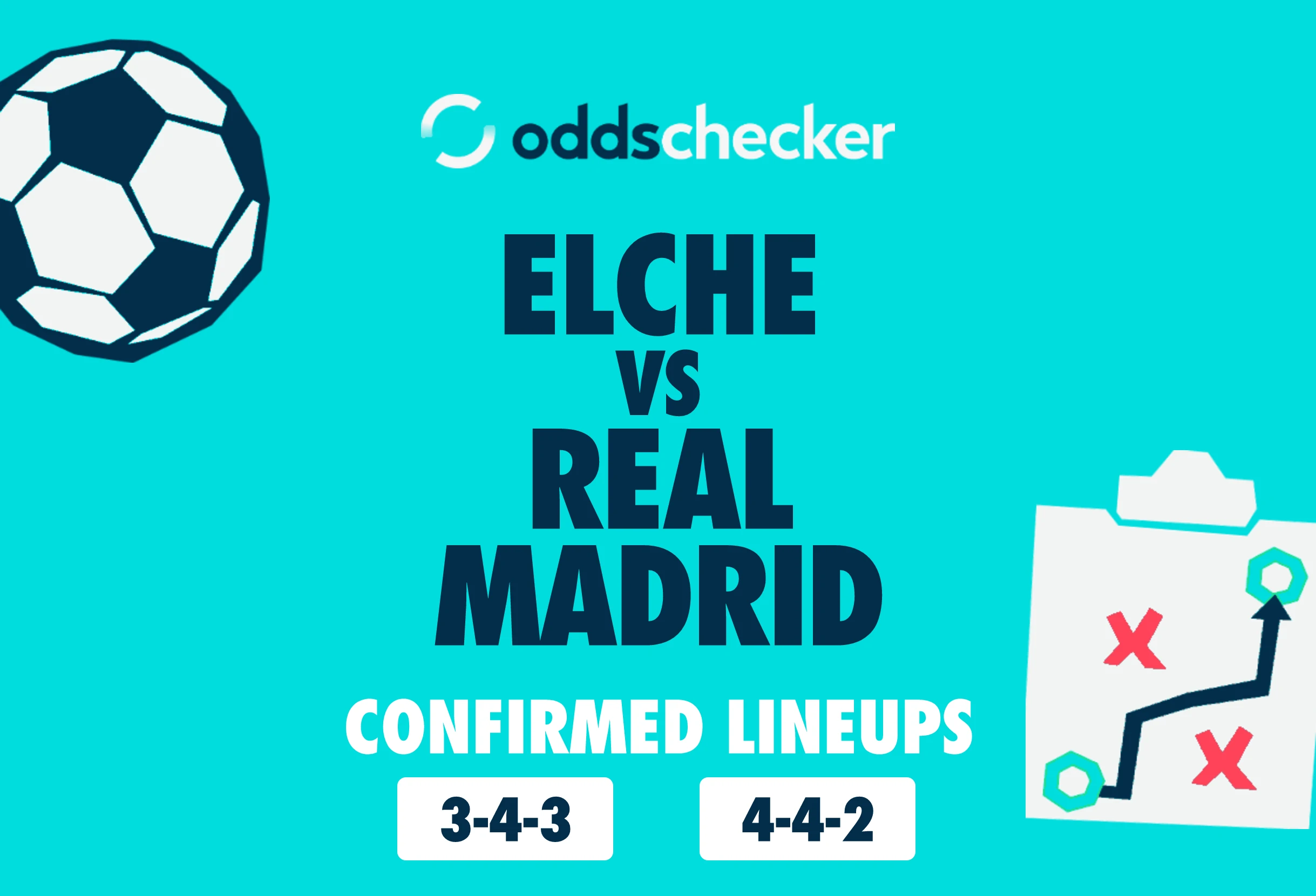 Elche vs Real Madrid Confirmed Lineups
