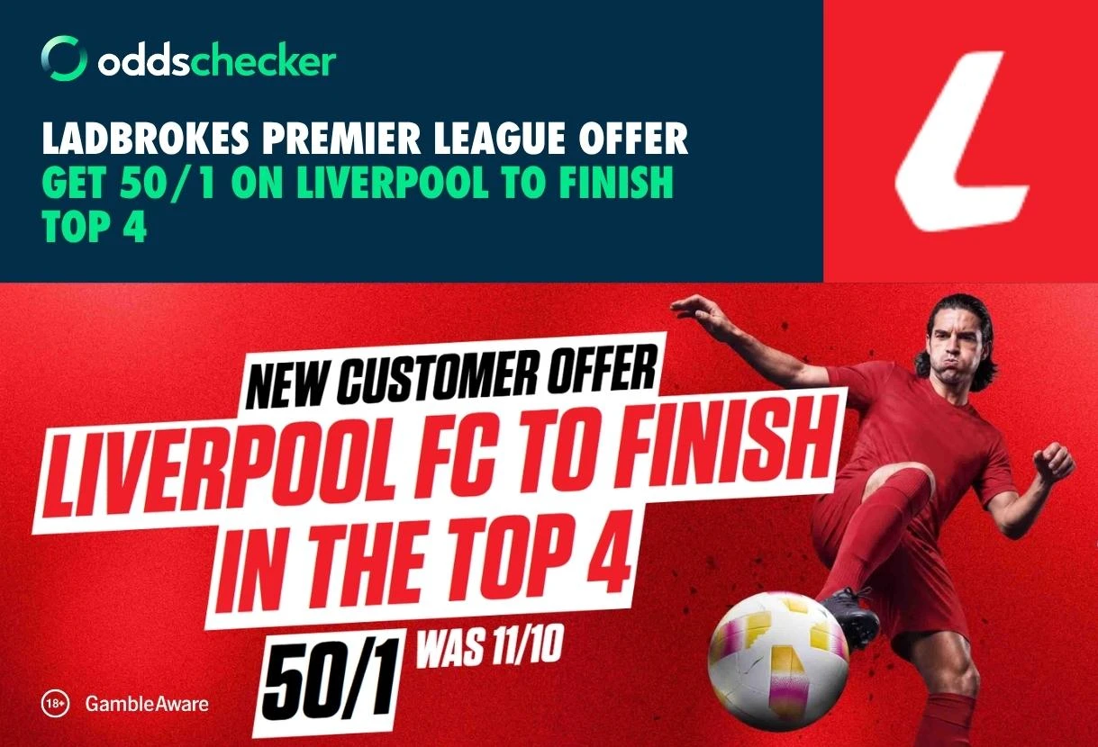 Ladbrokes Premier League Offer: Get 50/1 on Liverpool to Finish Top 4