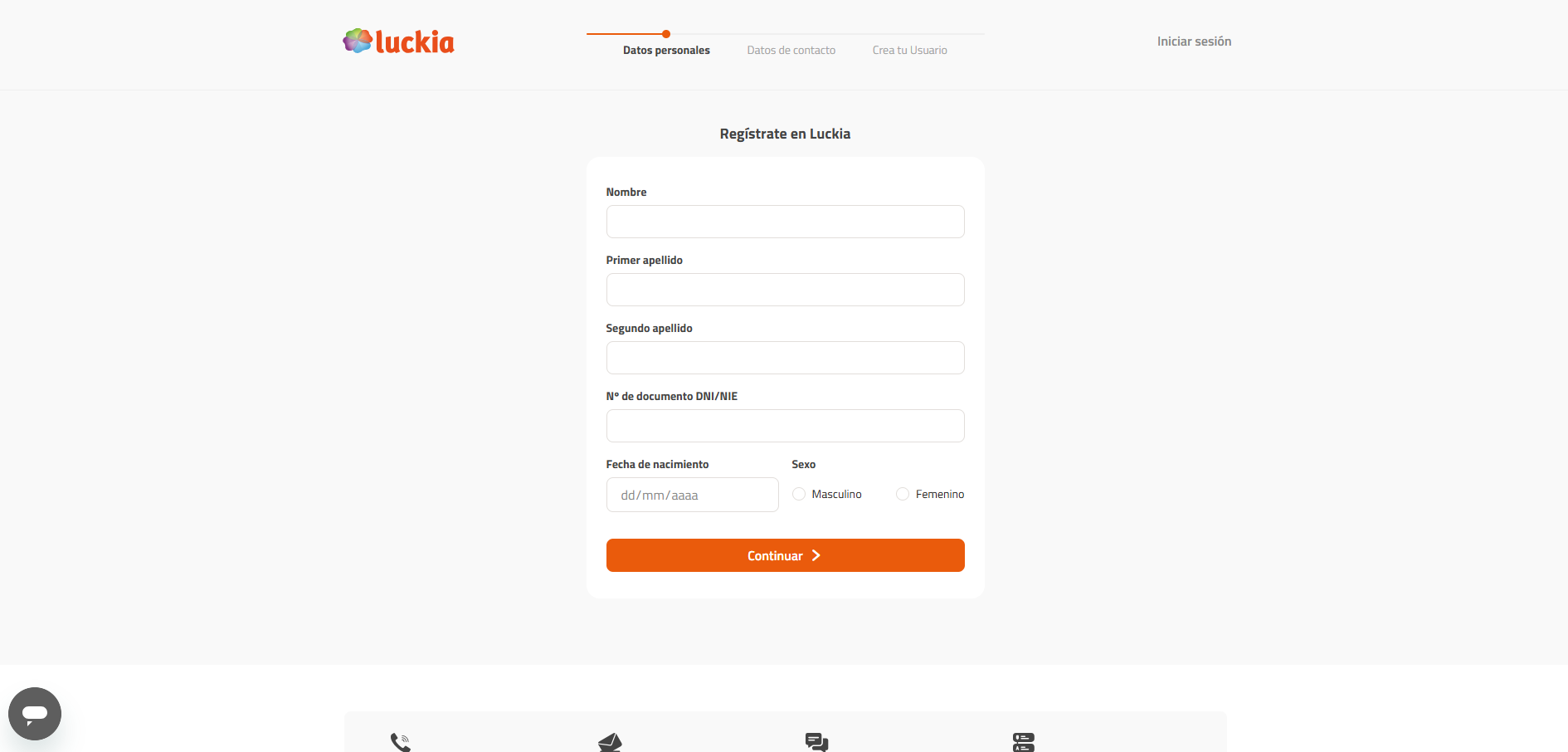 luckia registro