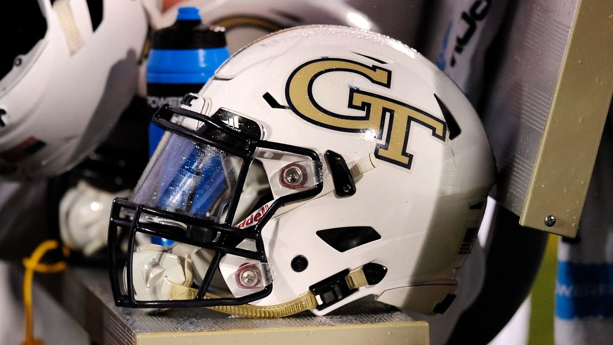 Georgia Tech Yellow Jackets White Football Helmet