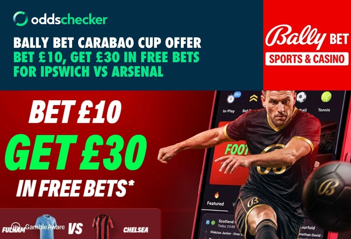 Bally Bet Carabao Cup Offer: Get £30 in Rewards for Ipswich vs Arsenal