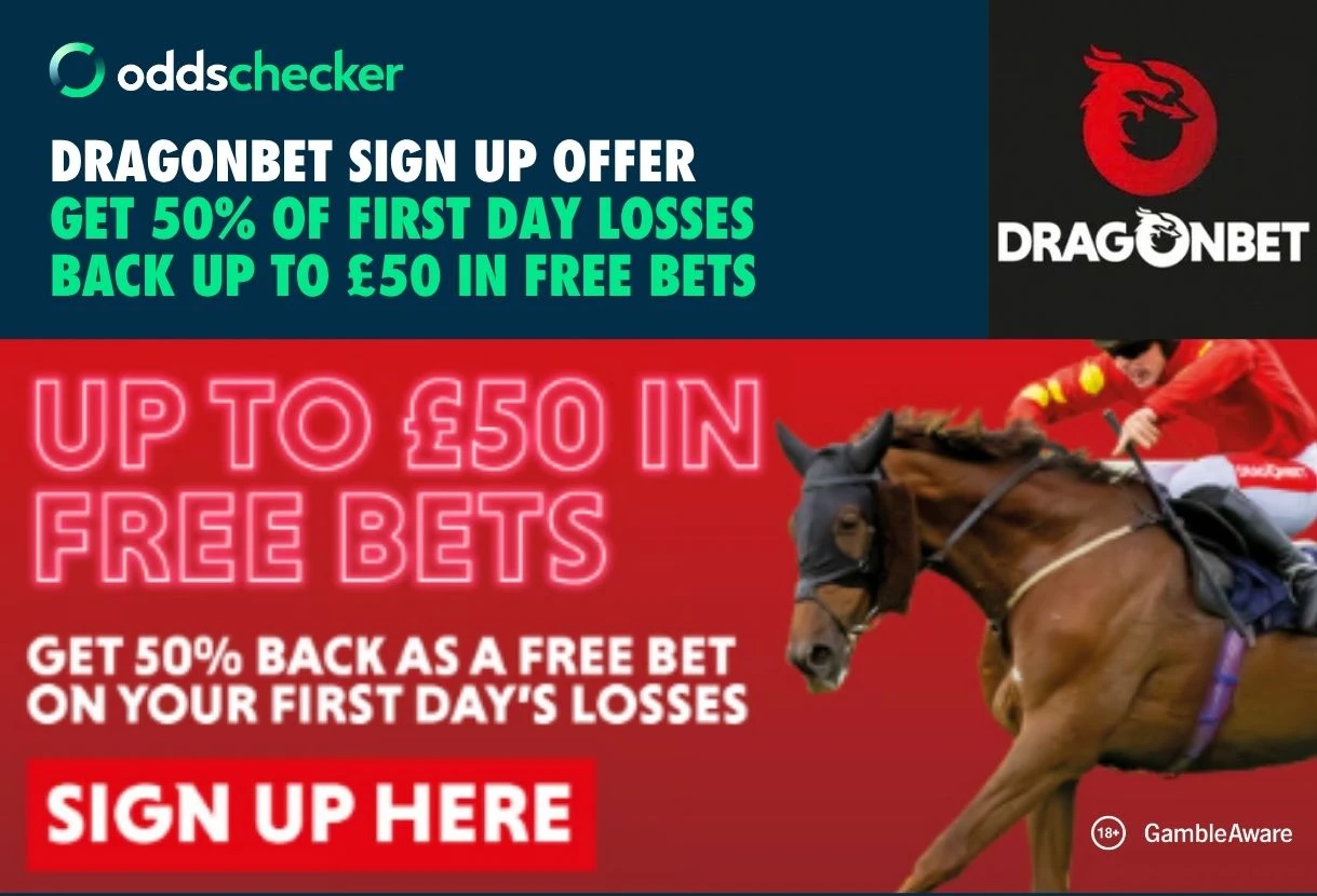 DragonBet Sign Up Offer: Get 50% of Your First Day Losses Back up to £50
