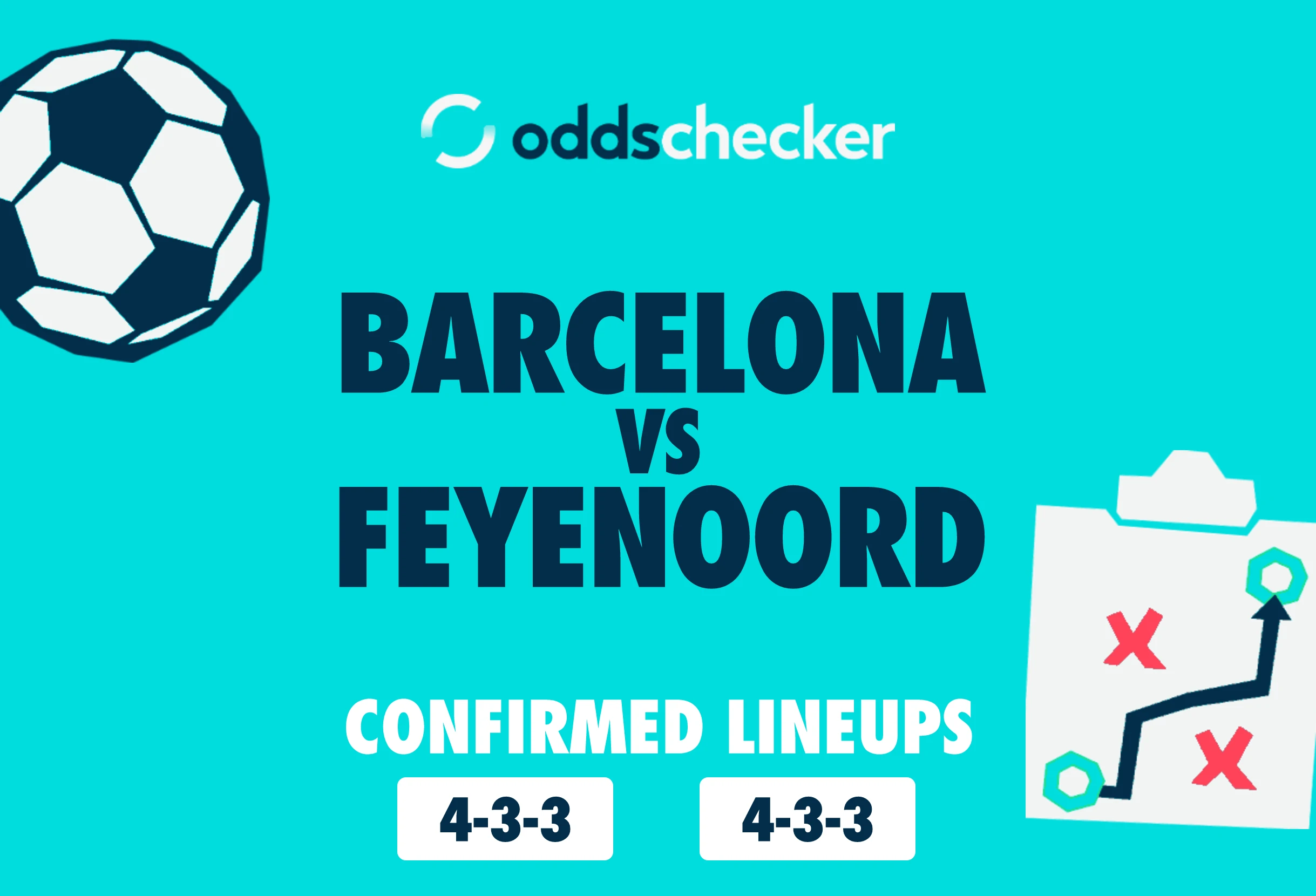Barcelona vs Feyenoord Confirmed Lineups