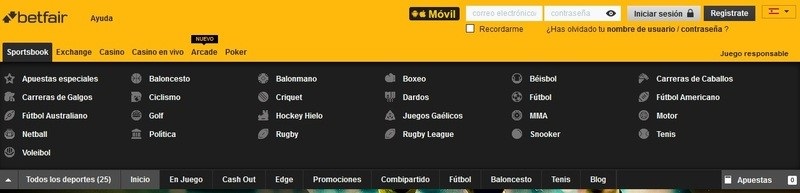 Betfair Sport - Reseña 2
