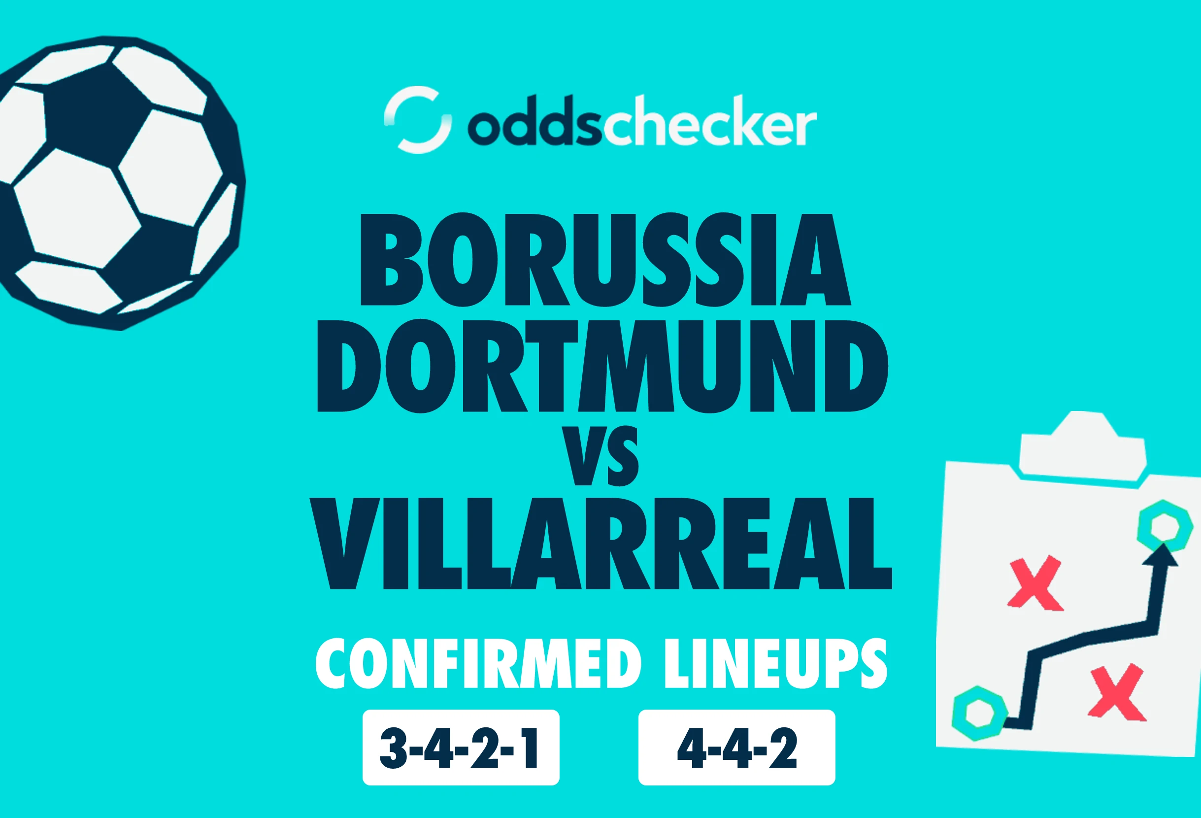 Borussia Dortmund vs Villarreal Confirmed Lineups