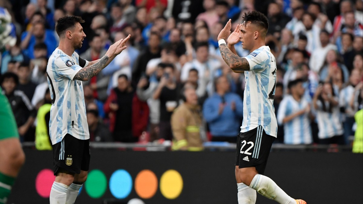 Lautaro Martinez & Lionel Messi Finalissima Argentina