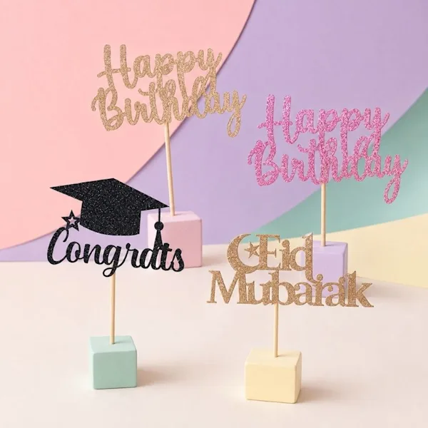 Cake toppers at cake box