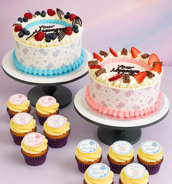 Baby Shower cakes and cupcakes