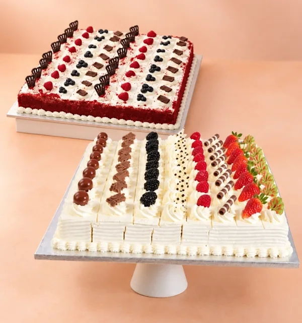 Assorted party cakes