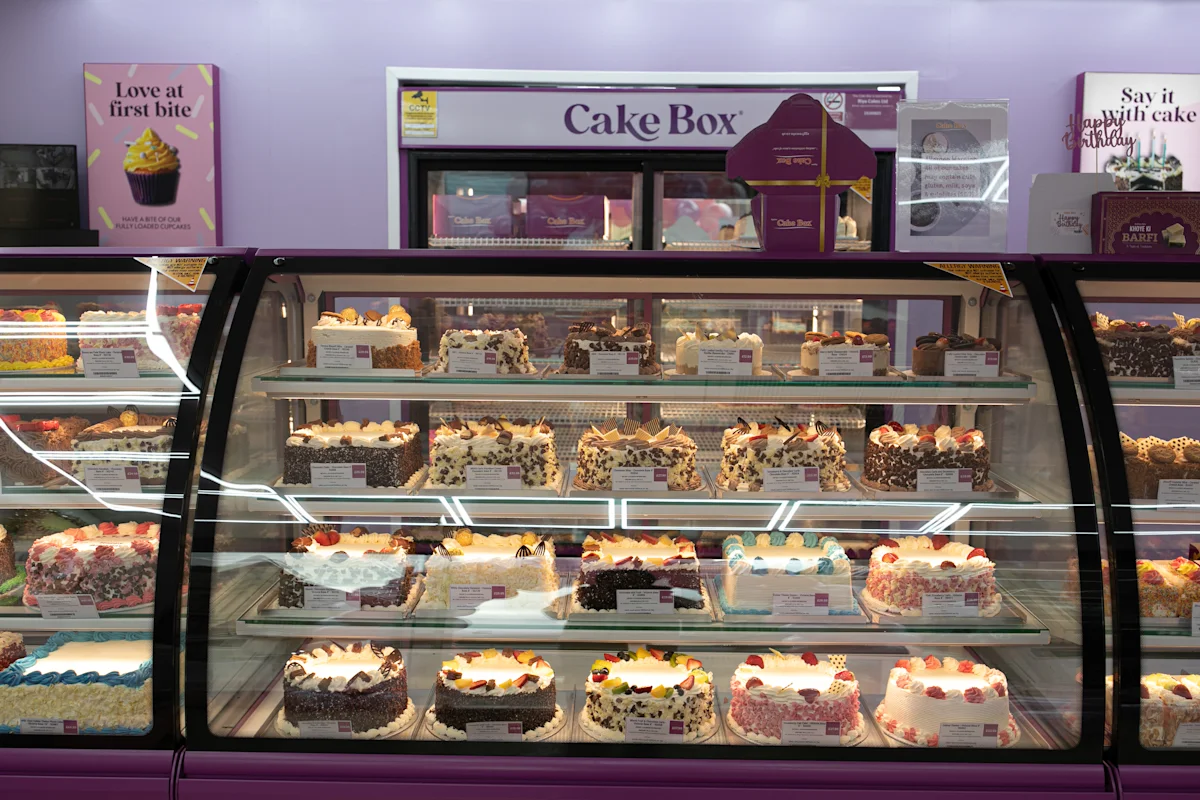 Inside a Cake Box store