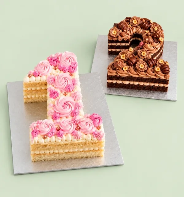 Naked Number Cakes at Cake Box
