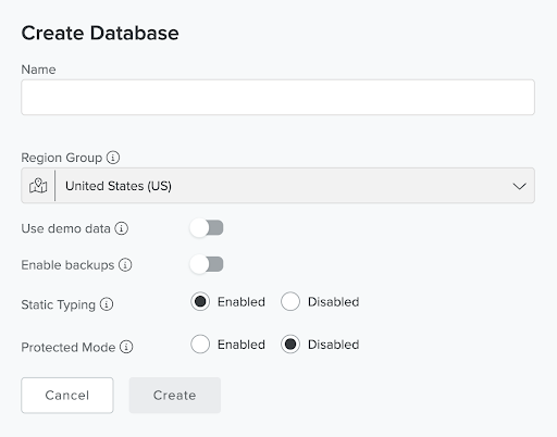 create database 