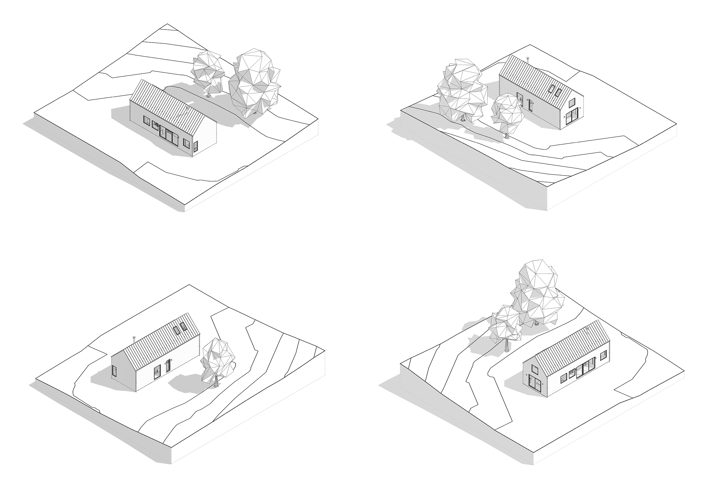 [The Straw House] Axonometric View