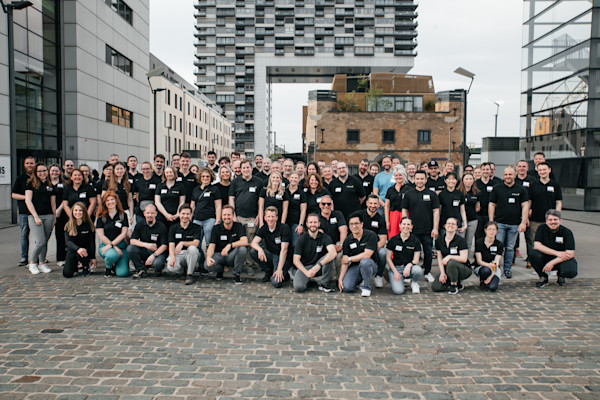 andagon Summer Party 2022 - an informal team meeting in the Rheinauhafen harbor