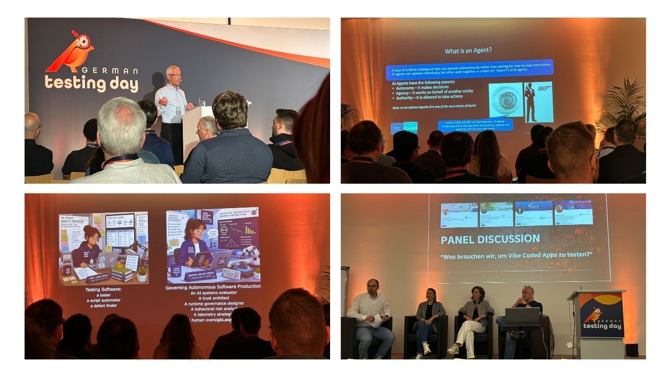 Highlights from German Testing Day 2026: Presentations, discussions, and panel sessions on AI, sustainable testing, and quality engineering.