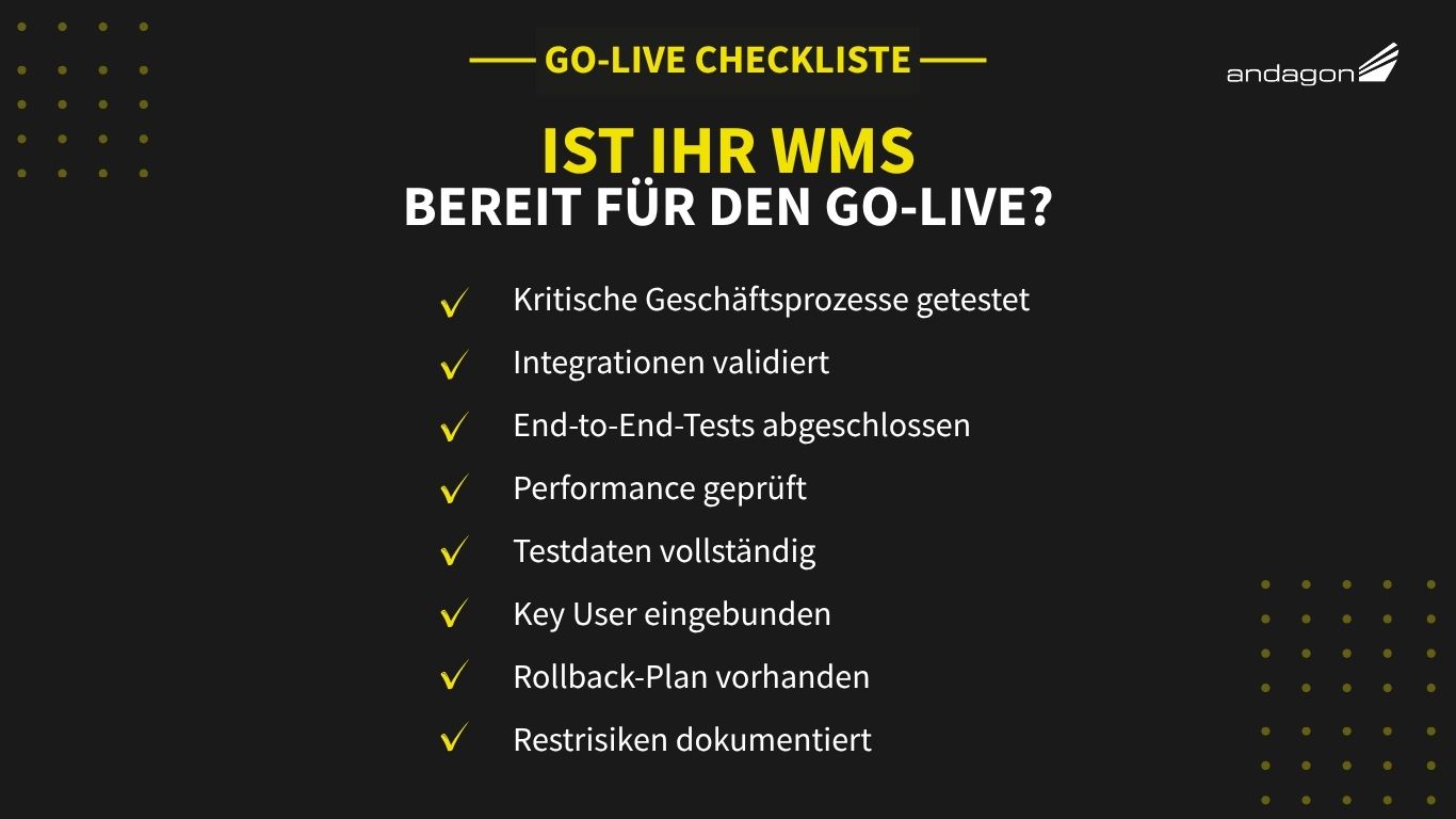 Go-Live-Checkliste für Warehouse Management Systeme