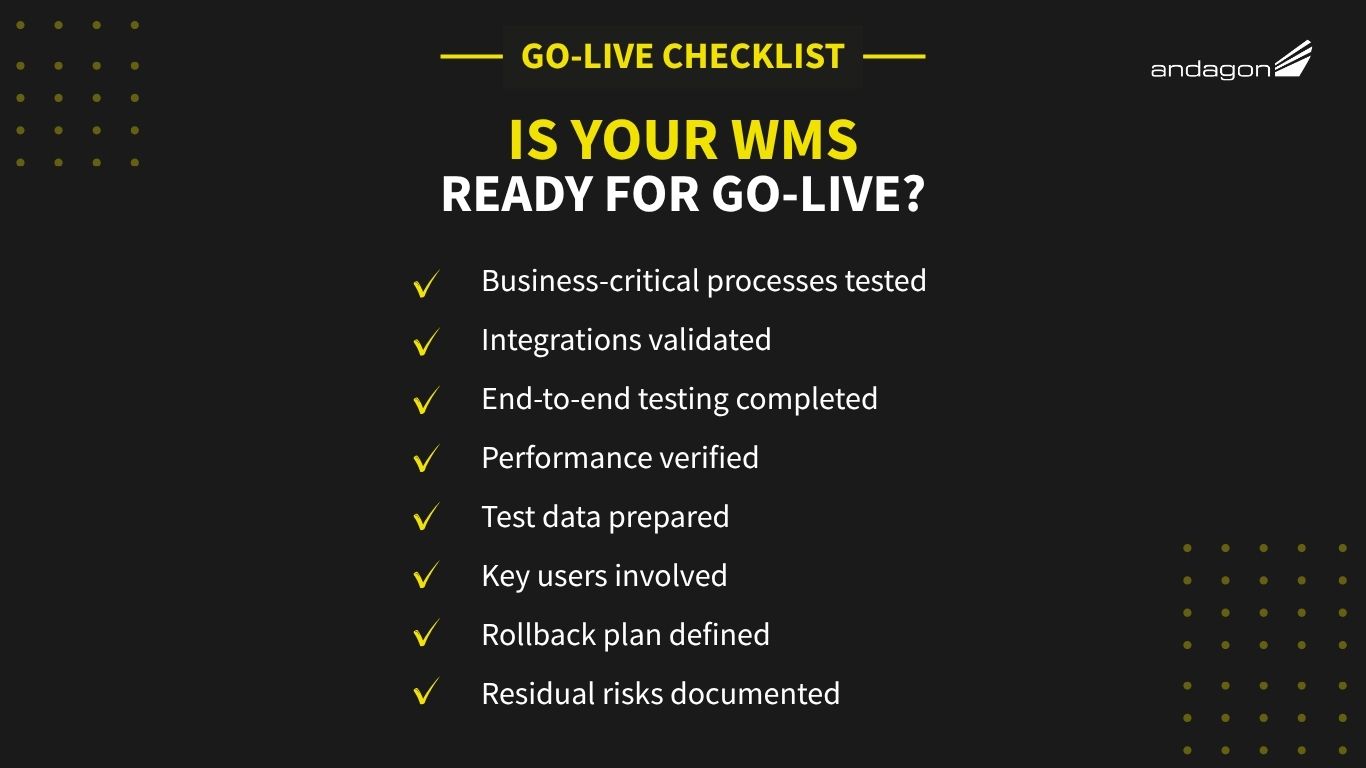 Warehouse Management System Go-Live Checklist
