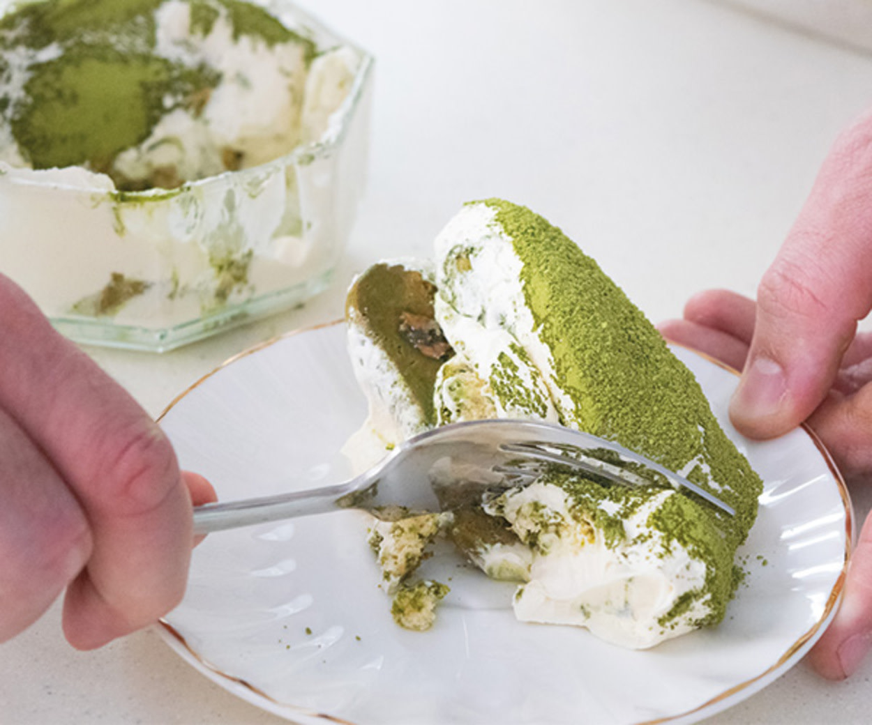 Tiramisú de matcha