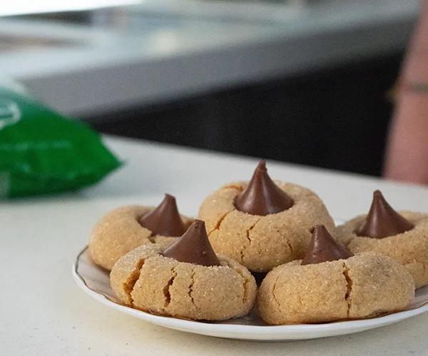 Galletas de mantequilla de cacahuate con chocolate