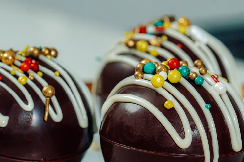 Bombas de chocolate decoración 