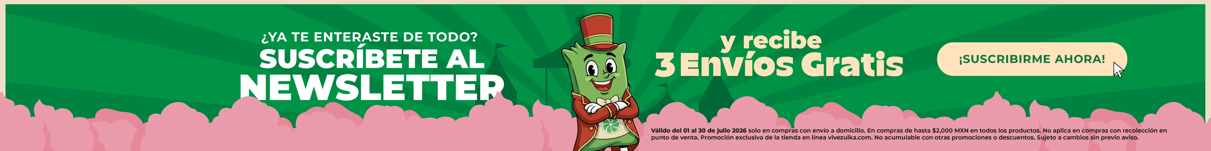 Banner cintillo newsletter julio
