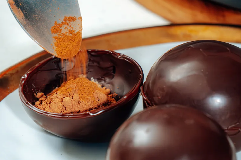 Bombas de chocolate relleno