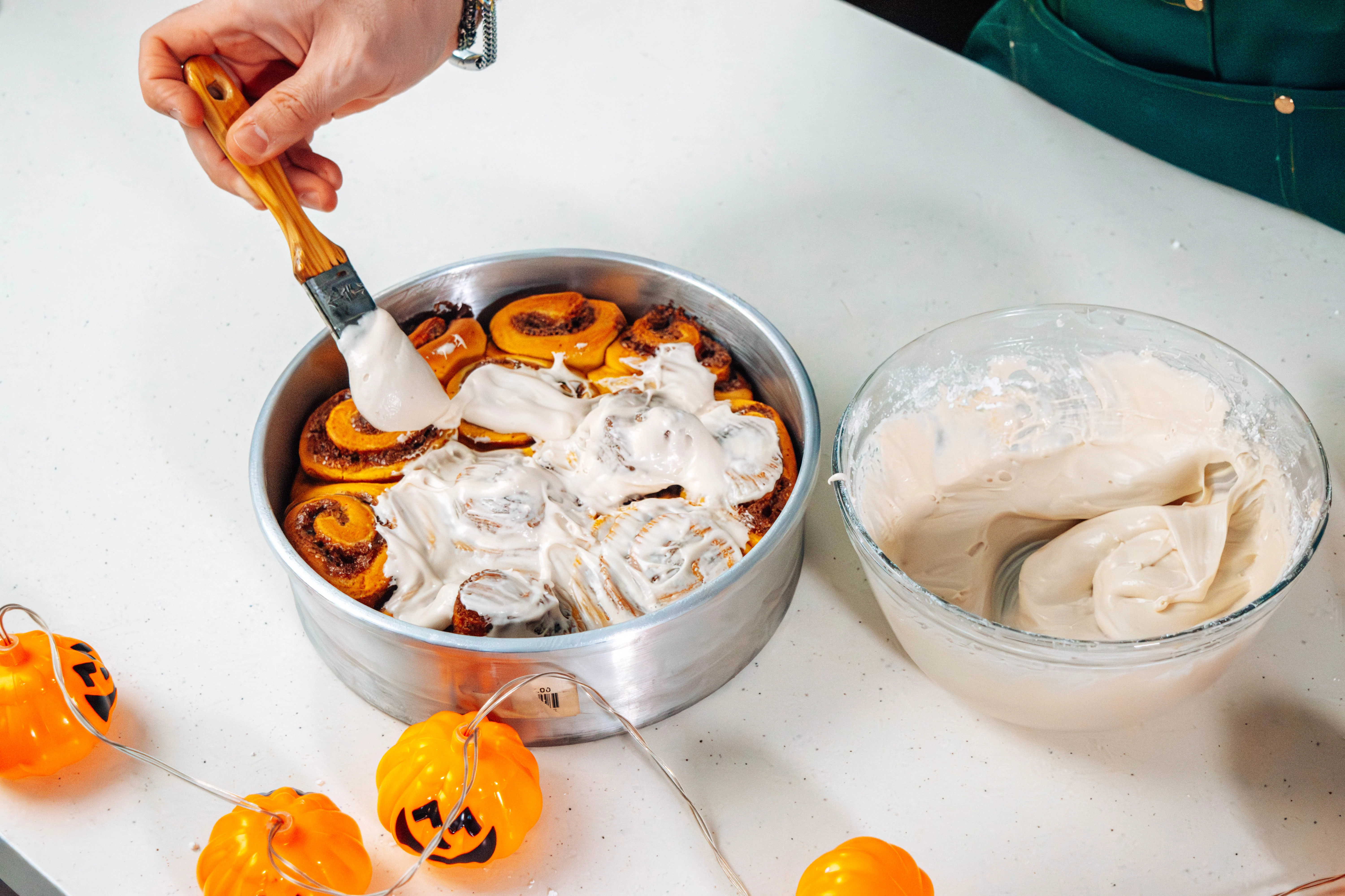 Roles de canela y calabaza