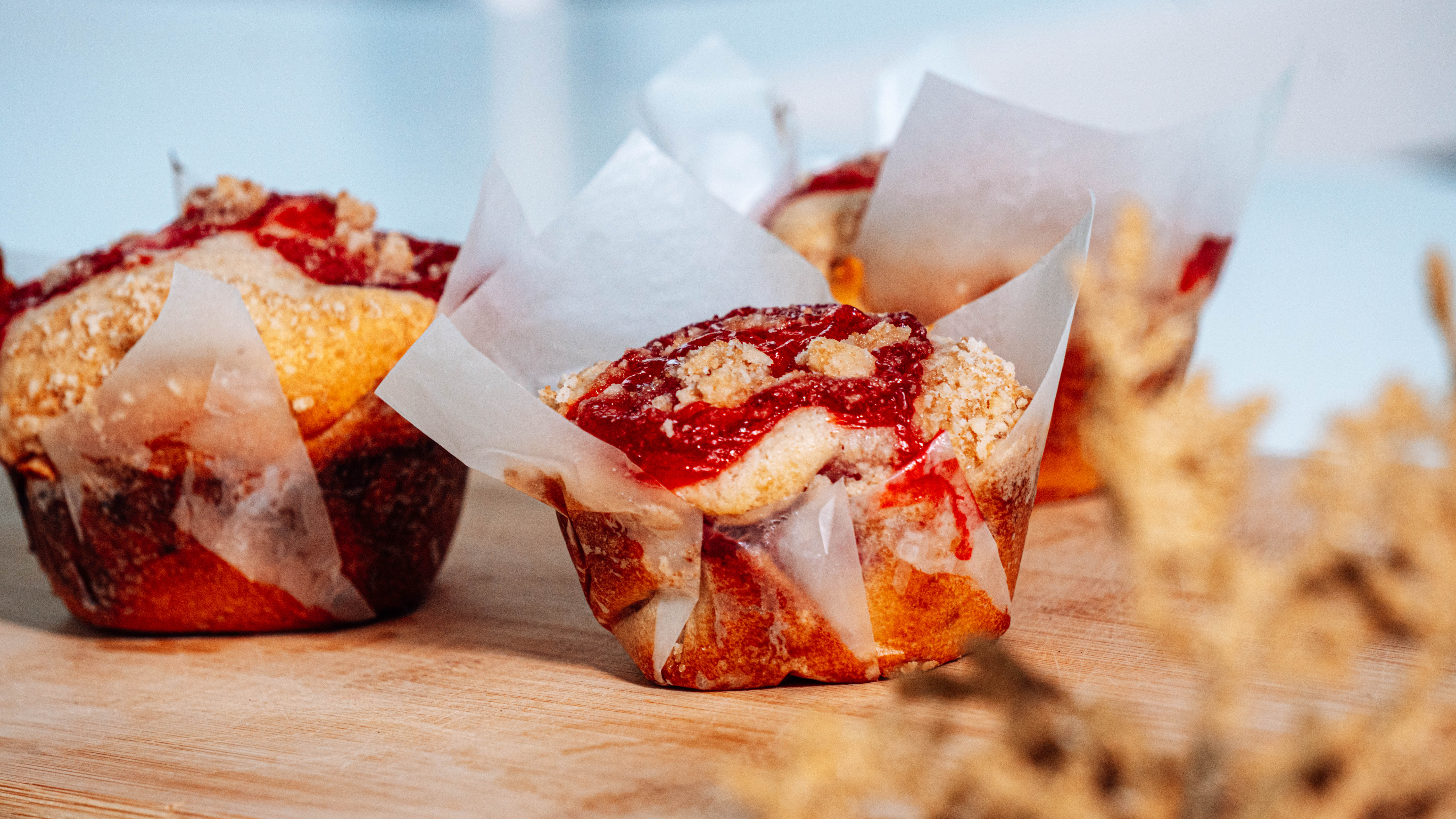 Muffins de frambuesa