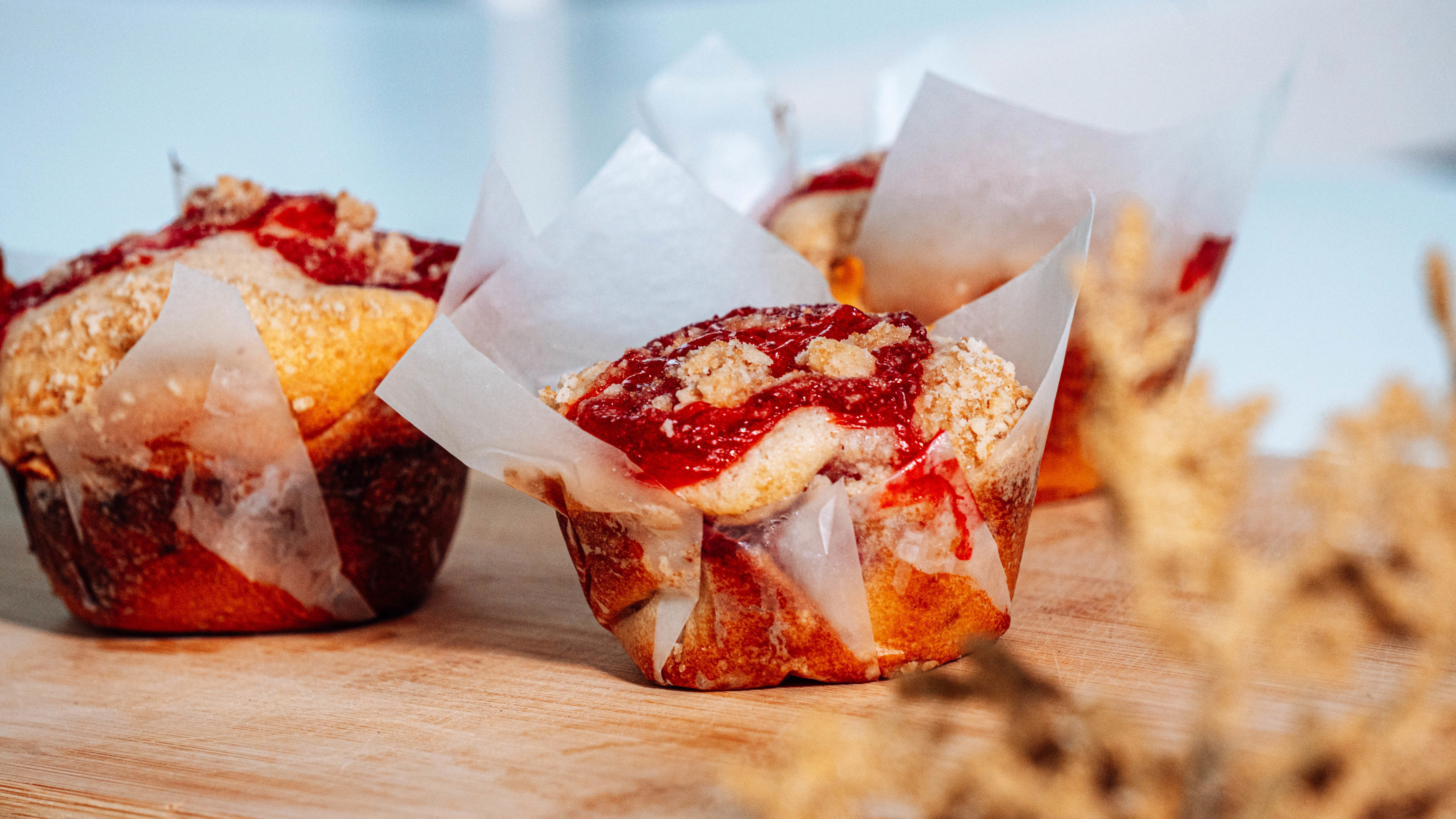 Muffins de frambuesa