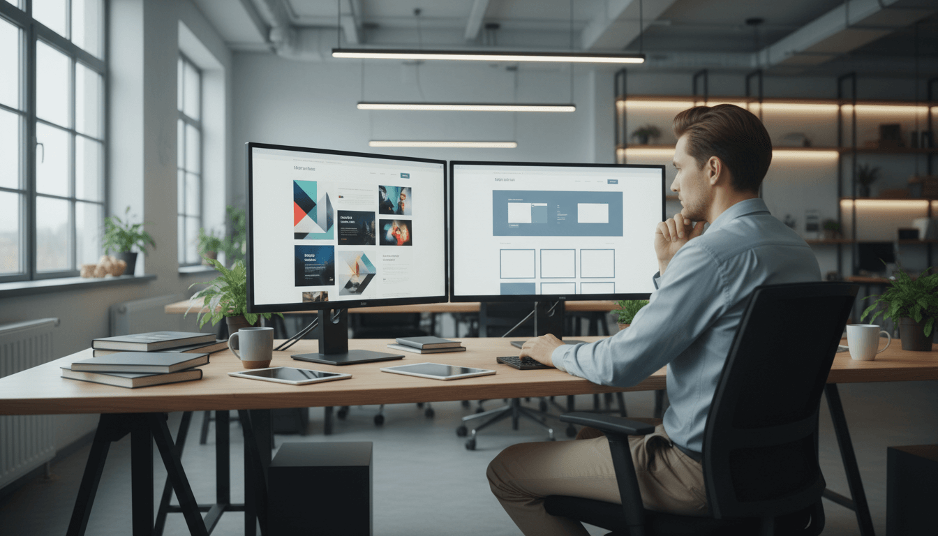 Weblish: Modern Developer Choosing Between Webflow and Wix for Site Building Decisions