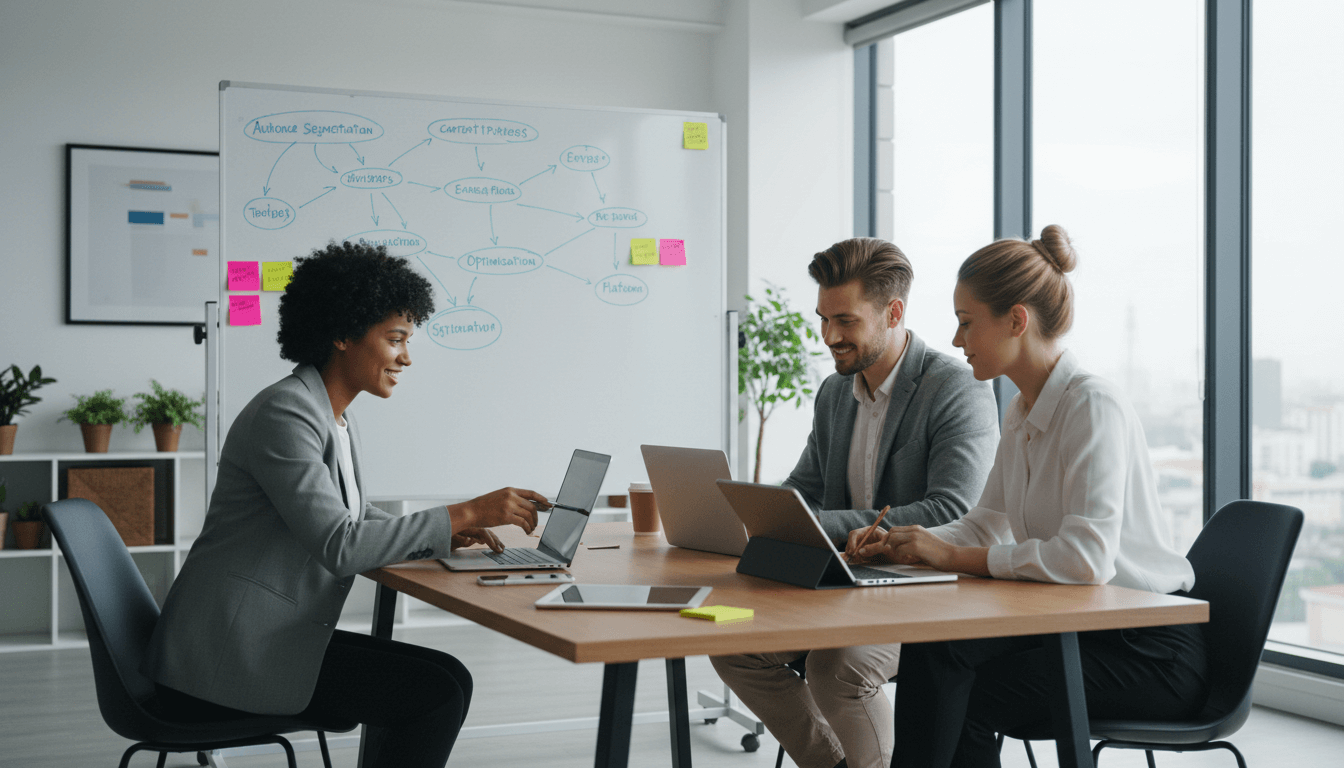 Weblish Team Collaborating: Crafting Social Media Marketing Strategies