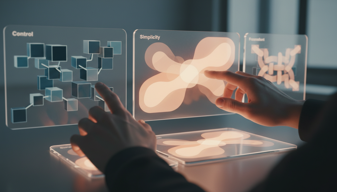 Thoughtful choice for weblish.io website creation, weighing simplicity and control.