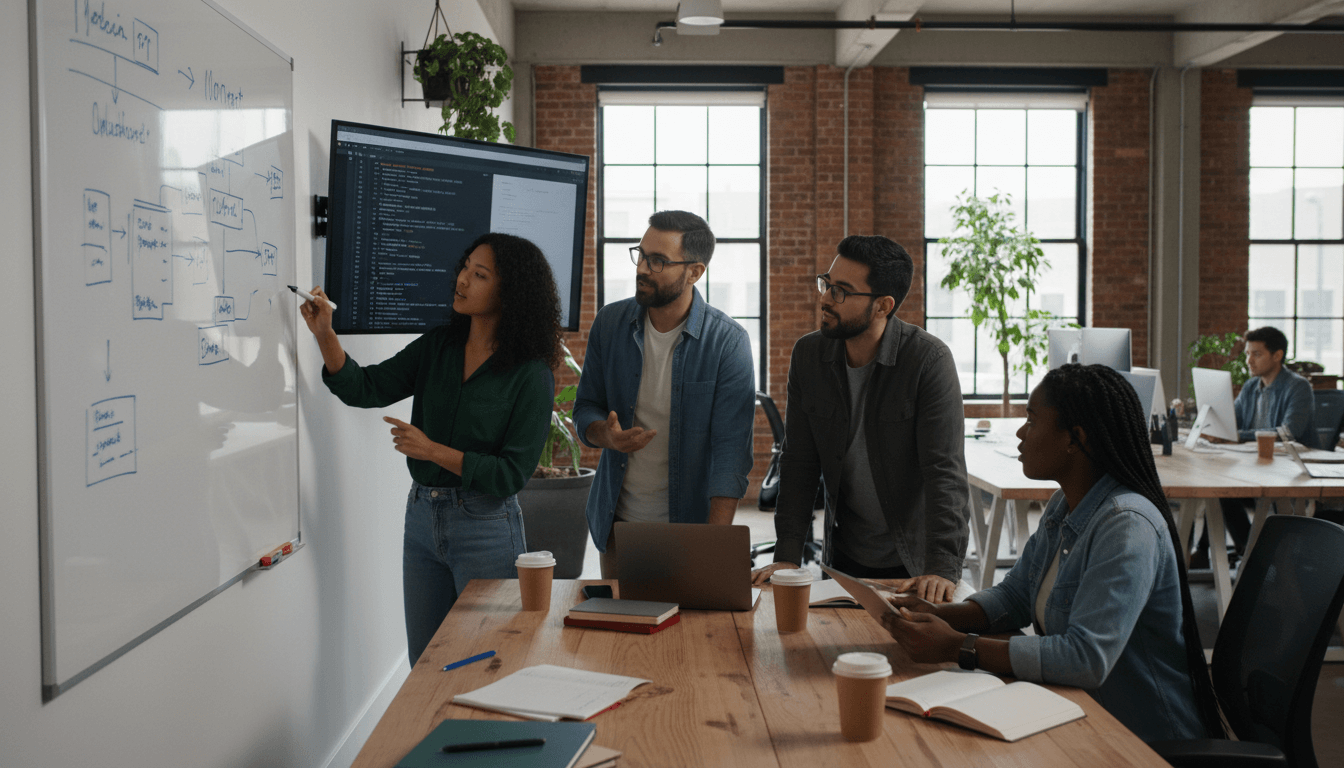 Weblish Programmers Collaborating in a Modern Team Environment