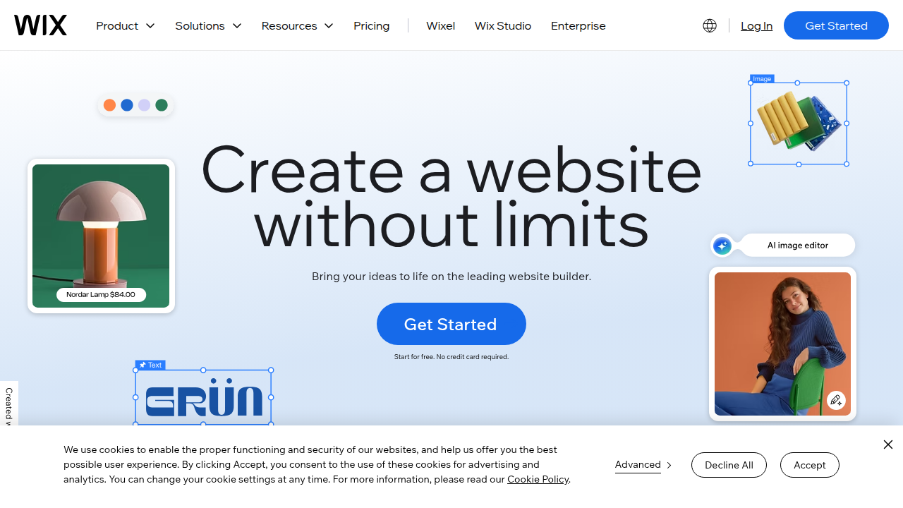 Designing Your Digital Presence: A Weblish Website Builder Screenshot