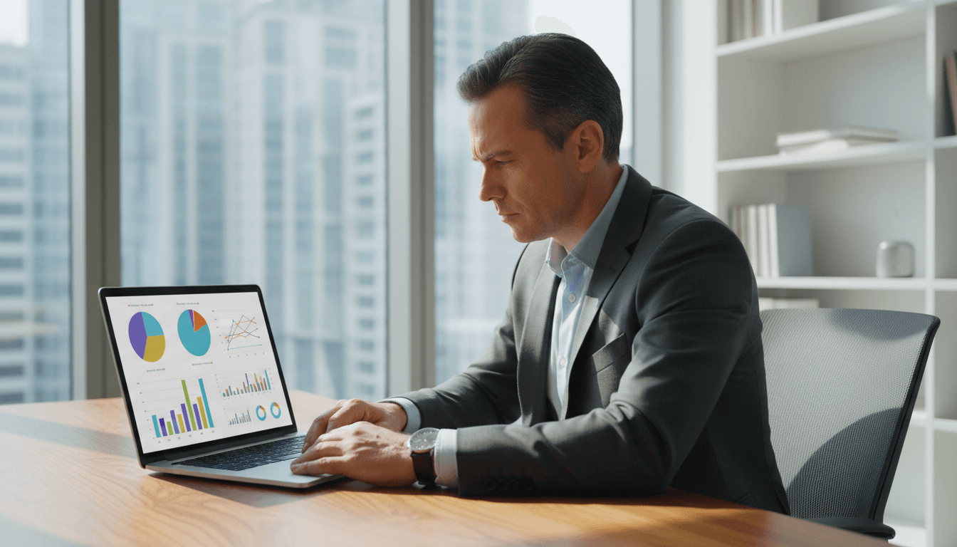 Weblish ROI Planning: Business Owner Analyzing Ecommerce Performance